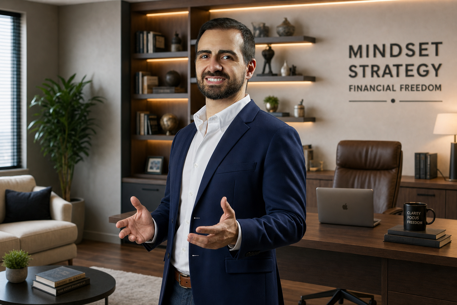 Mentor conduzindo uma sessão de reprogramação mental